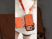 オリジナルデザインセット - ウェビングクロスボディウォレット付き iPhone ケース（スタンド付き）