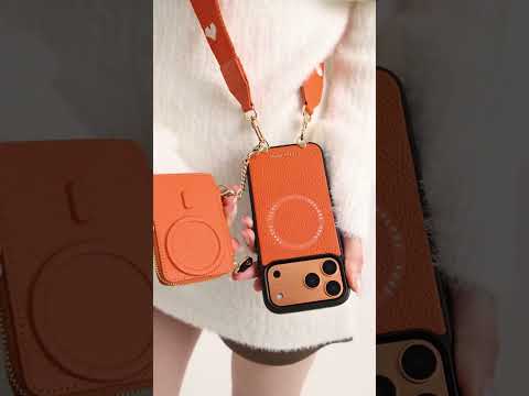 オリジナルデザインセット - ウェビングクロスボディウォレット付き iPhone ケース（スタンド付き）