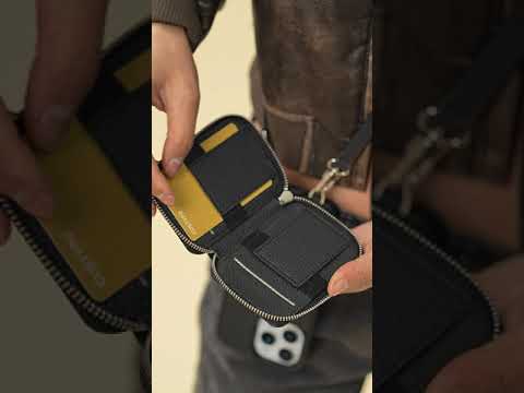 ルナシルバーシリーズ - 取り外し可能なウォレットとラウンドポーチを備えたプレミアムクロスボディマグセーフフォンケース