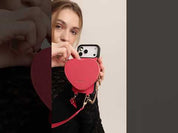 ハートAirPodsキット - マグネット＆AirPodsポーチ付き iPhoneクロスボディケース