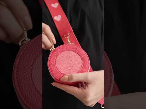 Original Design Set- Samsung Galaxy Webbing Crossbody Phone Case With Magnetic Wallet Round Pouch Set - Samsung S25 Ultra