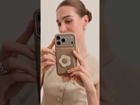 Slim Metal Chain- Magnetic Crossbody Phone Case with Card Holder