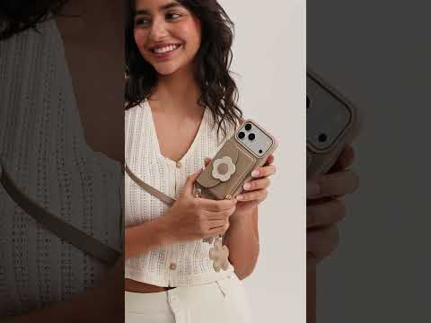 Bloom Pal- Slim Wallet Phone Case with Flower Charm & Strap
