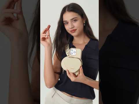 ハートデザインキット - ウェビングクロスボディマグネット式スマホケース（ポーチ付き）