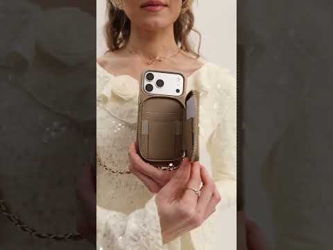 Allure Chain Series- Lanyard Magnetic Wallet Phone Case with Finger Holder - iPhone 17 Pro Max