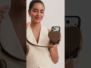 Mocha iPhone 17 Pro Max magSafe-compatible crossbody phone case for daily carry