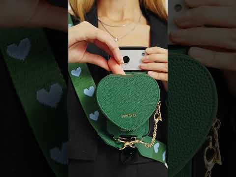 Heart Design Kit- Webbing Strap iPhone Case with Magnetic Pouch