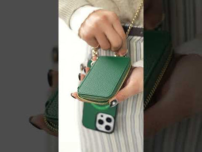 Trendy Chain Series- Magsafe Compatible Wallet Case with Strap for iPhone