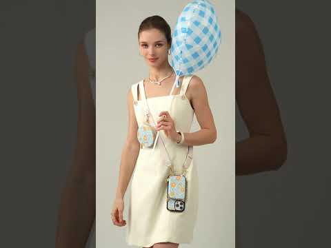 Katie O'Shea - iPhone用ストラップ付きフラワーテーママグネットウォレットケース