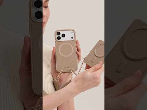 ブルームパル - スリムウォレットスマホケース（ストラップ＆フラワーチャーム付き）