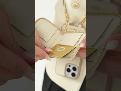 刺繍クラフトセット - 取り外し可能なワイヤレス充電クロスボディウォレット電話ケースラウンドポーチセット