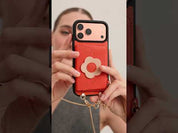 Slim Metal Chain- Magnetic Crossbody Phone Case with Card Holder