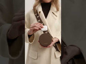 オリジナルデザインセット - ワイヤレス充電ウェビングクロスボディ電話ケースラウンドポーチセット - iPhone 17