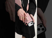 オリジナルデザインセット - マグネット式ウォレット＆ウェビングストラップ付きiPhoneケース