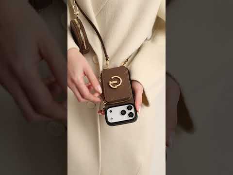 モランディ グレースキット - ストラップ＆スタンド付き取り外し可能なウォレットフォンケース