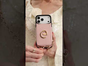 Allure Chain Series- Lanyard Magnetic Wallet Phone Case with Finger Holder - iPhone 13 Pro