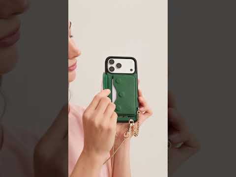 Slim Metal Chain- Magnetic Crossbody Phone Case with Card Holder