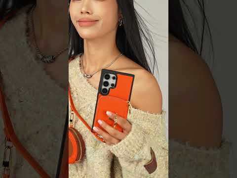 オリジナルデザインセット - Samsung Galaxy クロスボディケースとラウンドポーチセット