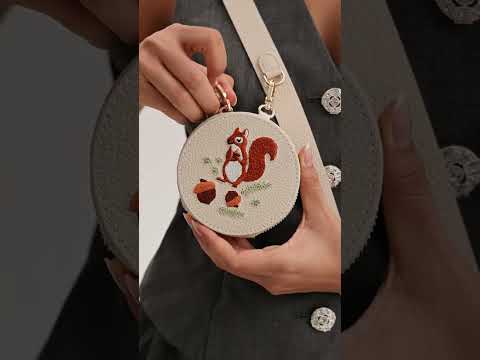 刺繍アート - クロスボディスマホケース｜ウォレット＆ポーチ付き