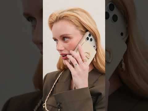 Allure Chain Series- Lanyard Magnetic Wallet Phone Case with Finger Holder