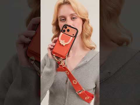 Vertical Wallet- iPhone Wallet Case with Webbing Strap