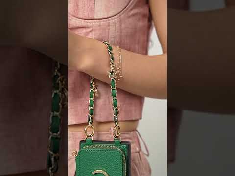 Allure Chain Series- Samsung Strap Wireless Charging Phone Case with Detachable Purse & Grip