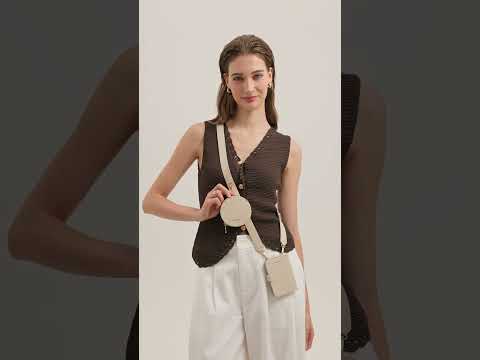 beige iPhone 18 Ultra Fold Case with Crossbody and MagSafe