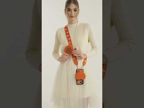 Heart Design Kit- Phone Case with Magnetic Heart Pouch & Webbing Strap