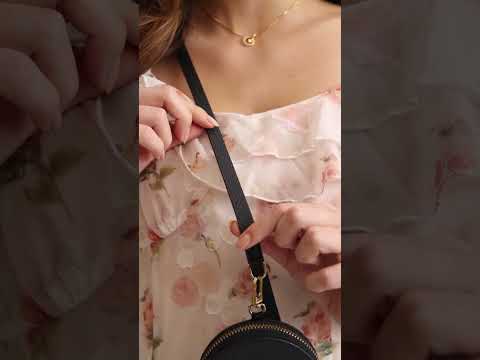 オリジナルデザインセット - 取り外し可能なワイヤレス充電対応クロスボディウォレット型スマホケース＆ラウンドポーチセット