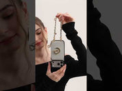 Allure Chain Series- Lanyard Magnetic Wallet Phone Case with Finger Holder - iPhone 13 Pro