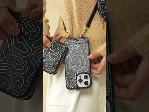 Print Style Trend- Luxury Lanyard Phone Case with Magsafe Wallet & Circle Pouch