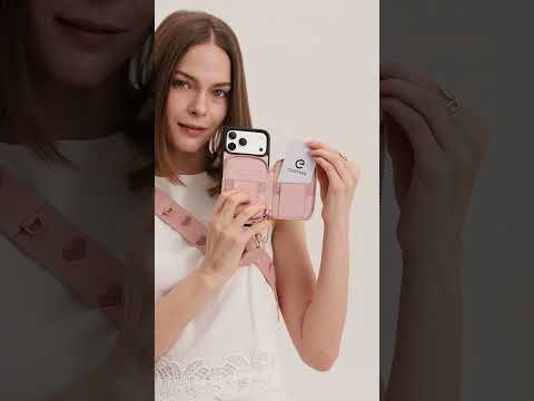 オリジナルデザインセット - ウェビングクロスボディウォレット付き iPhone ケース（スタンド付き）