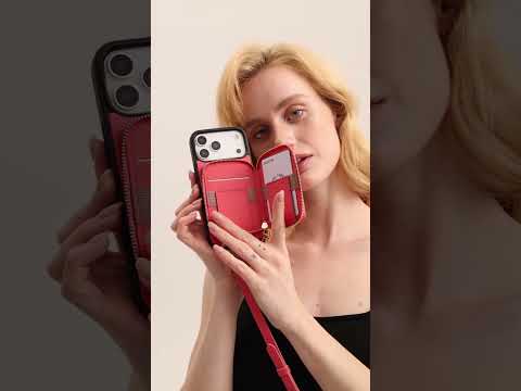 Original Design Set- Crossbody Square Stand Wallet Wireless Charging Phone Case Set