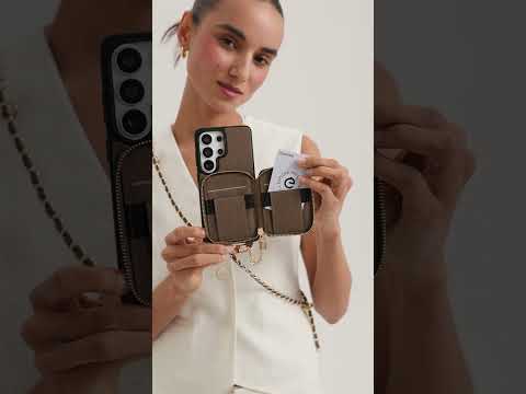 mocha Samsung Galaxy S26 Ultra Case with Crossbody and Wallet