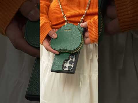 ハートツイストチェーン - カードスロットとショルダーストラップ付きSamsung Galaxyマグネット式携帯電話ケース