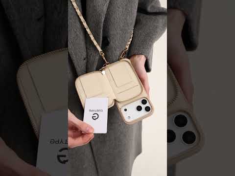 Allure Chain Series- Lanyard Magnetic Wallet Phone Case with Finger Holder - iPhone 17 Pro Max