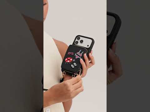 iPhone 14 Pro Max ケース（ウォレット付き）：職人の刺繍と取り外し