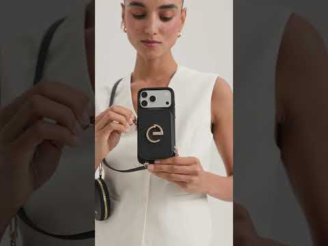 オリジナルデザインセット - 取り外し可能なワイヤレス充電対応クロスボディウォレット型スマホケース＆ラウンドポーチセット