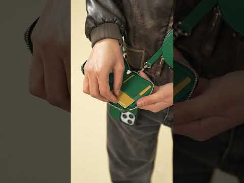 ルナシルバーシリーズ - 取り外し可能なウォレットとラウンドポーチを備えたプレミアムクロスボディマグセーフフォンケース