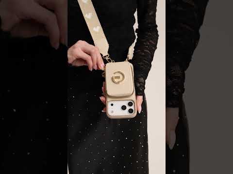 オリジナルデザインセット - ウェビングクロスボディウォレット付き iPhone ケース（スタンド付き）