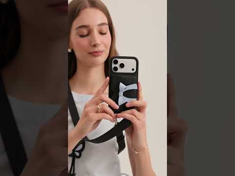 フラッターフロー - ウォレットスマホケース｜ワイドストラップ＆バタフライチャーム付き