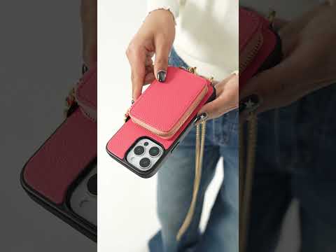 トレンドチェーンシリーズ - Magsafe対応iPhone用ストラップ付きウォレットケース