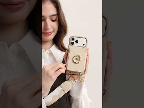 Original Design Set- Bicolor Webbing Crossbody Phone Case With Round Pouch Set