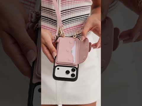 ブルームパル - フラワーチャーム＆ストラップ付きスリムウォレットスマホケース