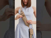 Taupe Samsung S26 Ultra hands-free phone case with crossbody strap for dog walking