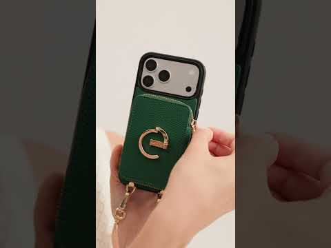 Delicate Metal Chain- iPhone Crossbody Case with Magnetic Card Holder