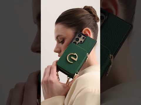 Allure Chain Series- Samsung Strap Wireless Charging Phone Case with Detachable Purse & Grip - Samsung S25 Ultra