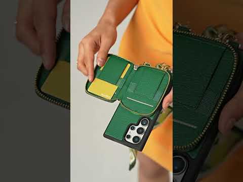 Silk Flair Set- Samsung Lychee Detachable Wristlet Wallet Phone Case with E-Stand