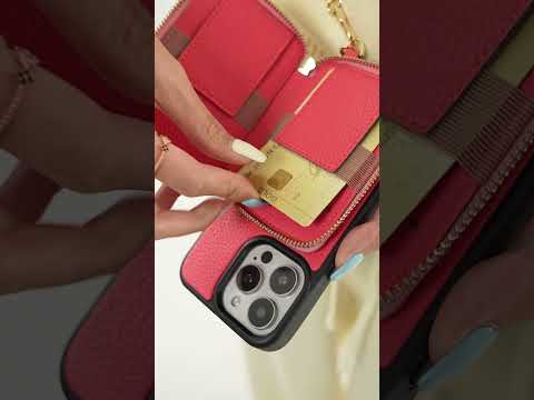 キャンディチェーンキット - マグネット式分離型ウォレットiPhoneケース（パールチェーン＆グリップ付き）