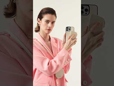 クロコダイルクラフトセット - 取り外し可能なワイヤレス充電クロスボディウォレット電話ケースラウンドポーチセット